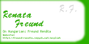 renata freund business card