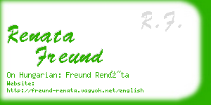 renata freund business card